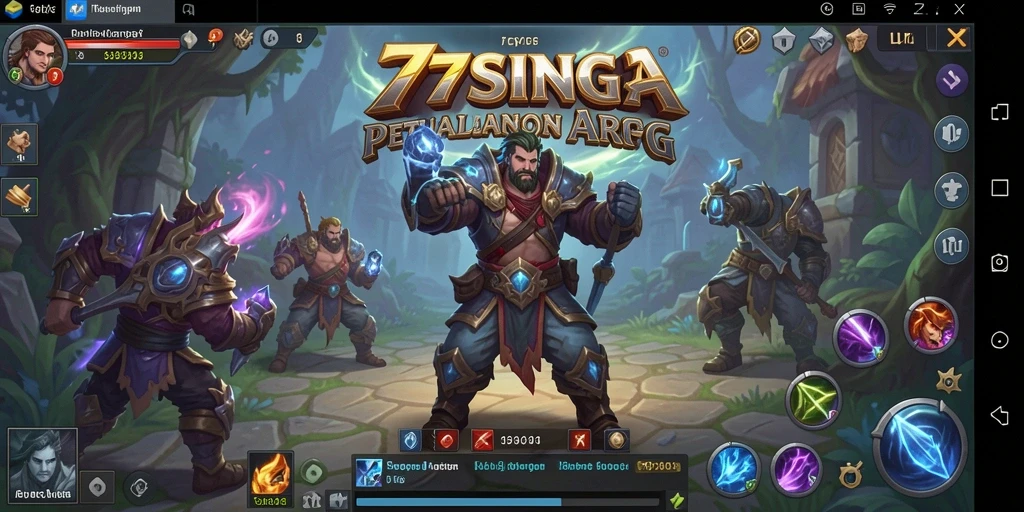 Tampilan gameplay <strong>77SINGA</strong> yang menarik dan menantang petualangan ARPG.