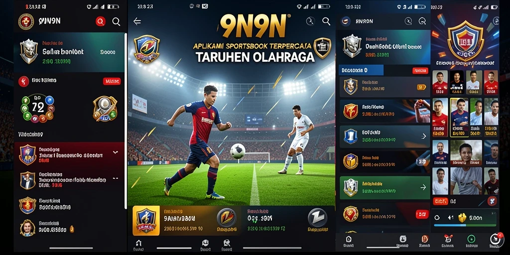 Tampilan gameplay taruhan olahraga di aplikasi 9N9N.