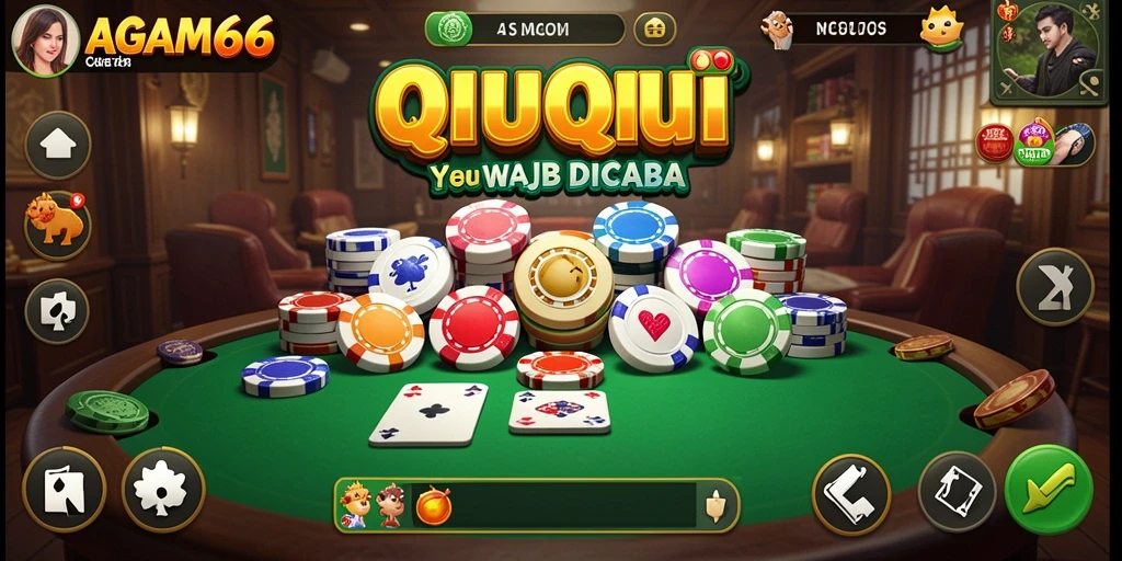 Tampilan gameplay QiuQiu yang seru di AGAM66.