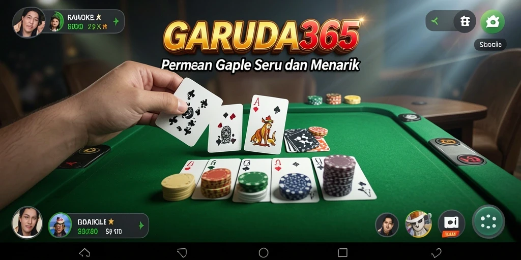 Gameplay seru Gaple di GARUDA365.