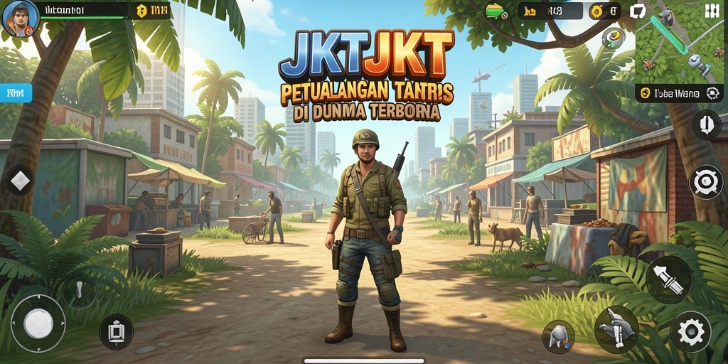 Tampilan gameplay <strong>JKTJKT</strong> yang memukau dalam dunia terbuka.