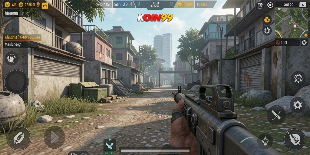 Tampilan gameplay KOIN99 yang penuh aksi dan seru.