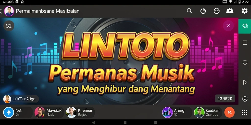 Screenshot LINITOTO saat pemain menikmati gameplay musik.