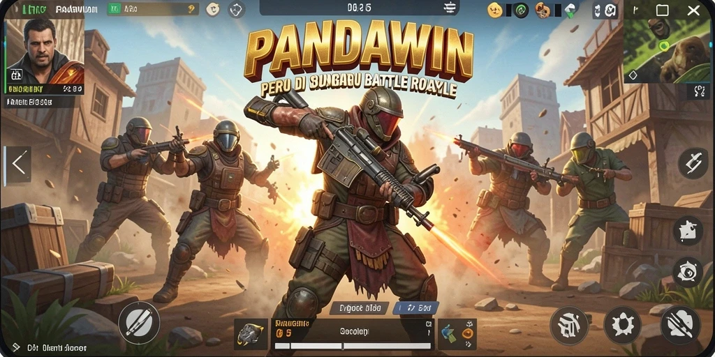 Gameplay seru dalam duel Battle Royale di PANDAWIN.