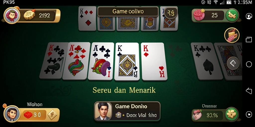 Tampilan menarik gameplay Domino PK95 dengan antarmuka yang user-friendly.