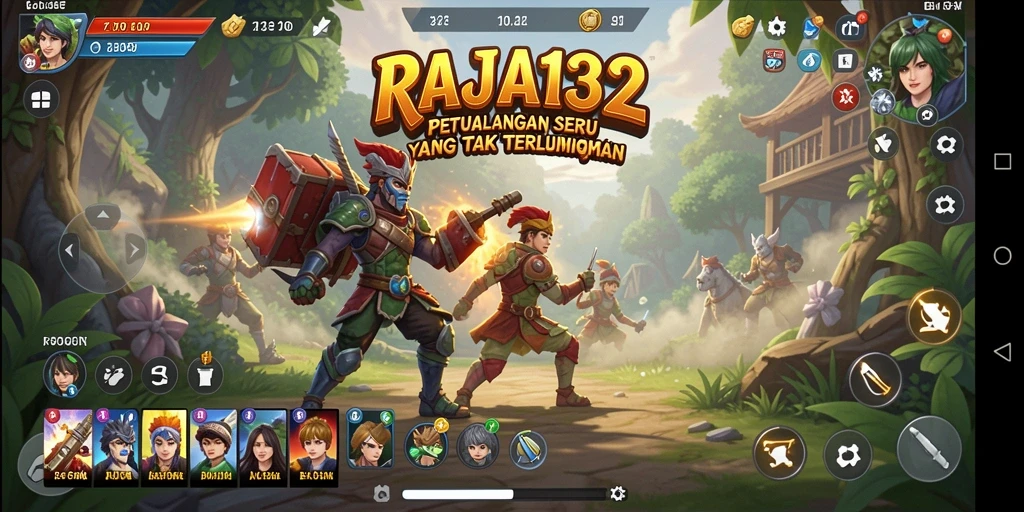 Tampilan gameplay petualangan yang menakjubkan di RAJA132.