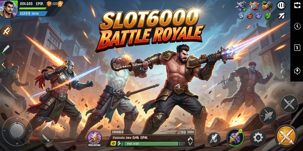 Tampilan gameplay SLOT6000 yang mendebarkan dalam pertempuran Battle Royale.