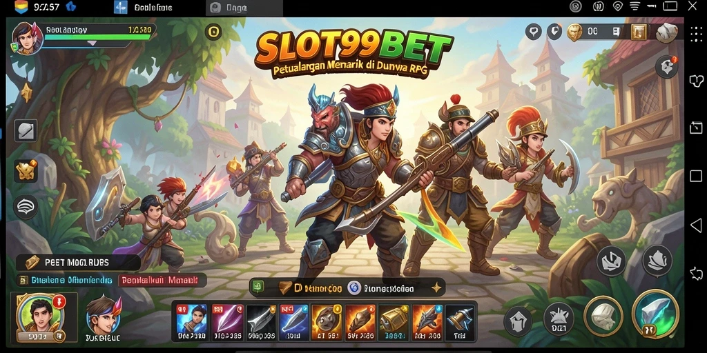 Gameplay menarik dari SLOT99BET dengan karakter RPG yang beragam.