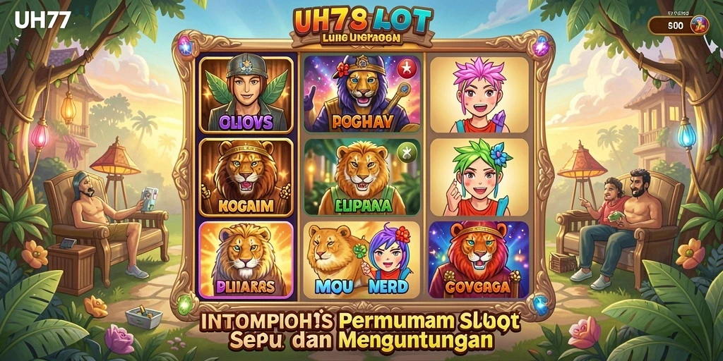 Tampilan gameplay UH77 yang penuh warna dan menarik.