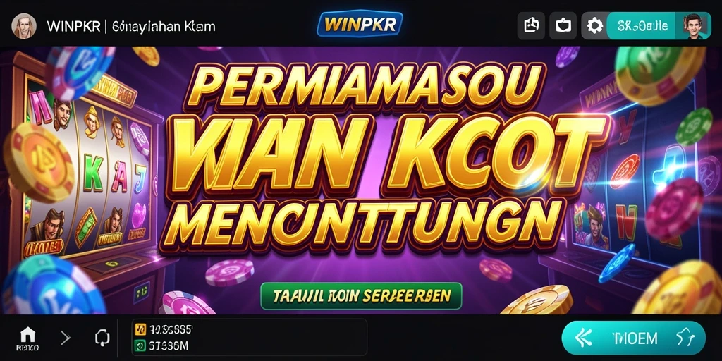 Screenshot gameplay WINPKR yang menampilkan putaran slot seru.