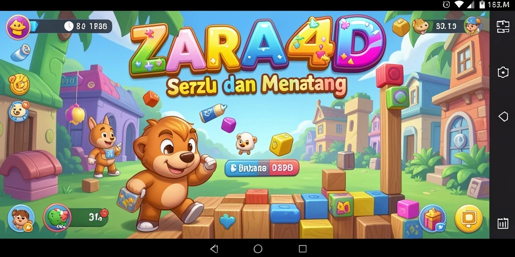 Screenshot gameplay ZARA4D menunjukkan tantangan puzzle yang menarik.